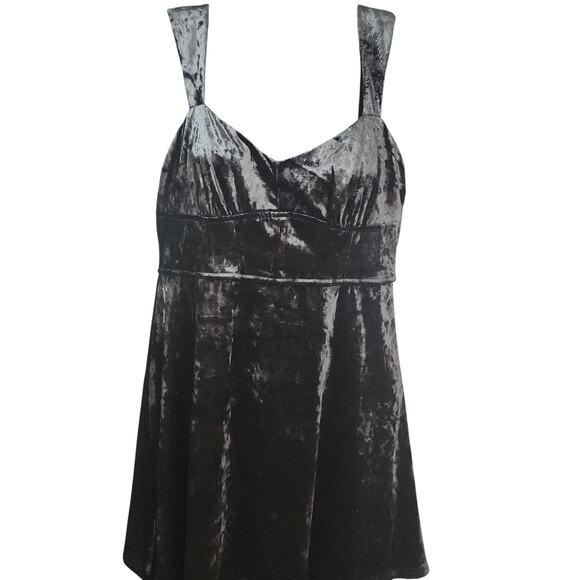 LUSH Black Flowy Velvet Dress sz L Whimsygoth Fairy | NWT $110 - Picture 1 of 5